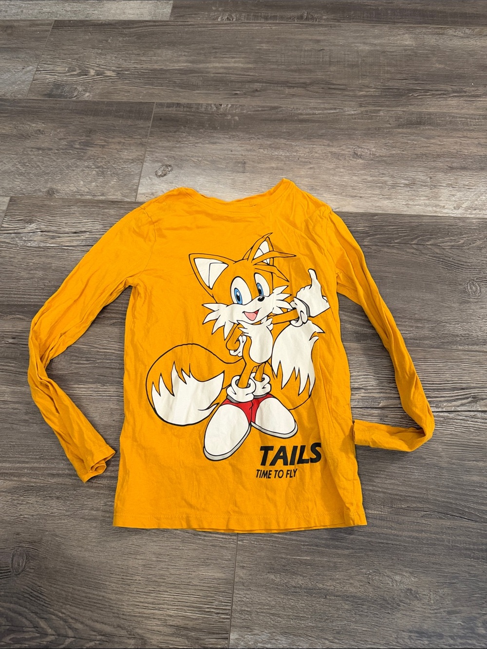 H&M Sonic Tails Graphic Long-Sleeve Kids Top - Yellow